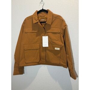 NWT Halfdays Womens Nuthatch Utility Jacket Brown Large